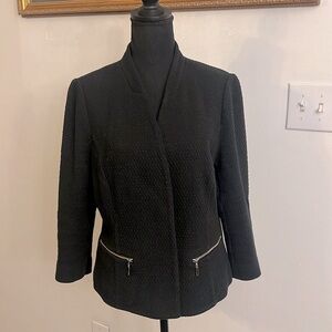 Alfani Cotton Plus Size Open Jacket/Blazer W/Zip Pockets, Sz. 14.